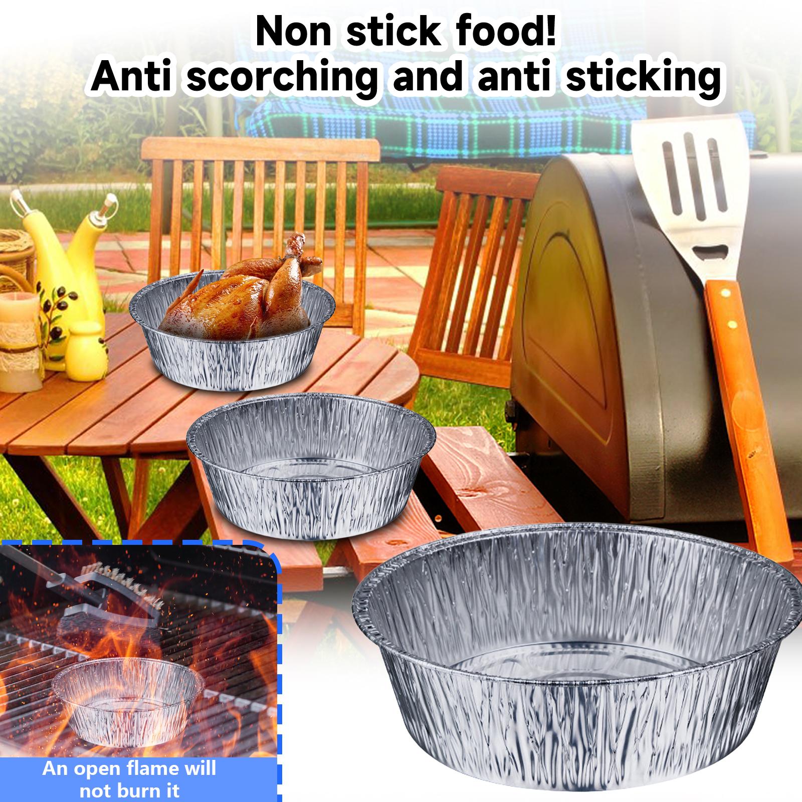 

10-дюймовый круглый лоток из алюминиевой фольги, утолщенный круглый лоток из алюминиевой фольги для фритюрницы, пищевой, 10 шт. One Size