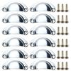 12Pcs Shell Furniture Handles Cabinet Pulls Drawer Knobs Half Moon Kitchen Cupboard Wardrobe Door Handle Antique Hardware