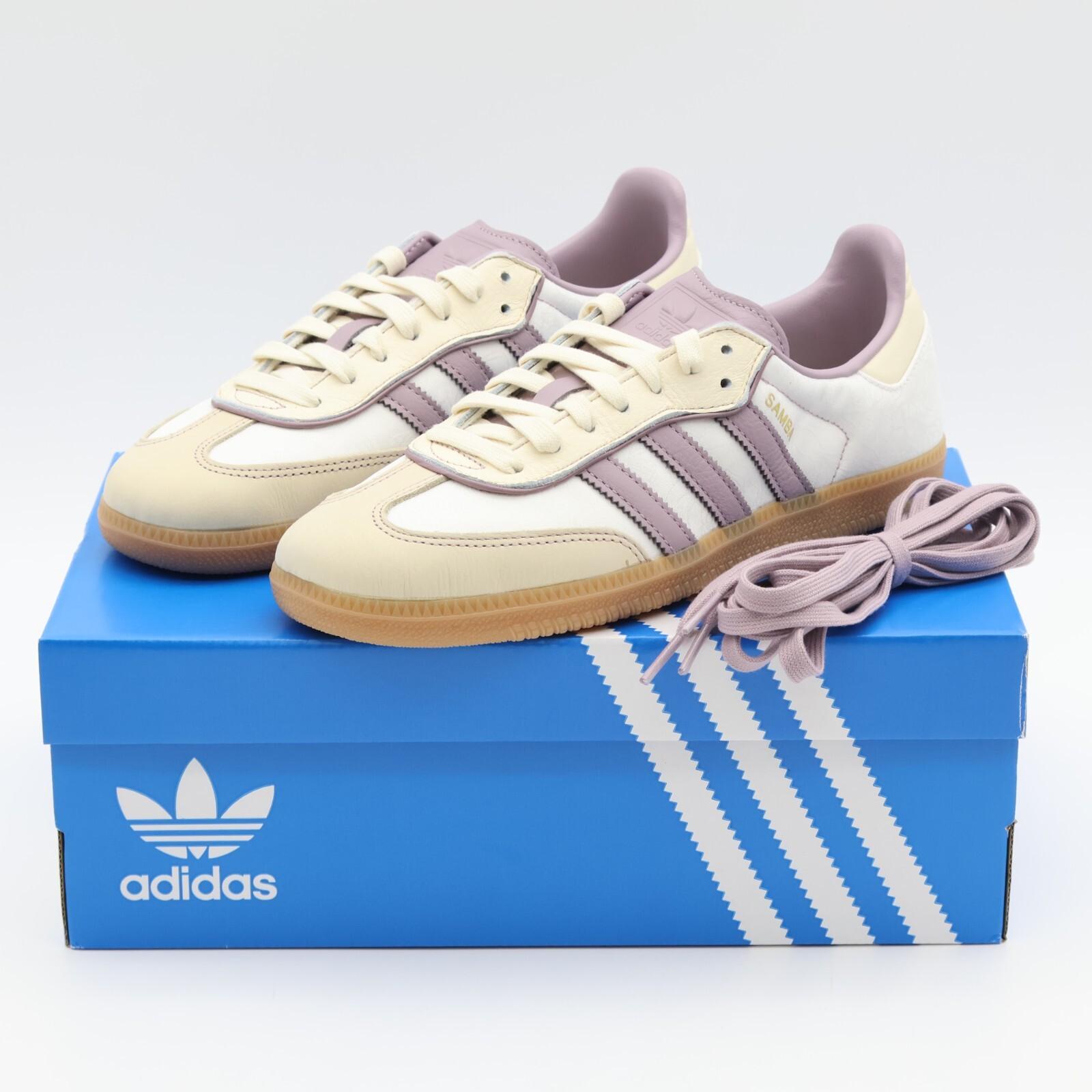 IE1417 adidas Originals Samba OG Cream Gold Metallic Preloved Fig (Women s) 12W