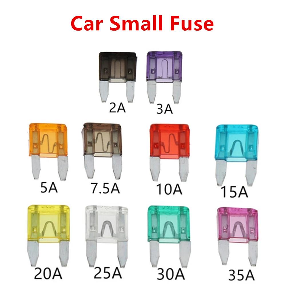 120Pcs Profile Mici Dimensiune Lamă Auto Siguranțe Asortate Set pentru Auto Mașină Camion 2/3/5/7.5/10/15/20/25/30/35A Siguranță cu Cutie de Plastic