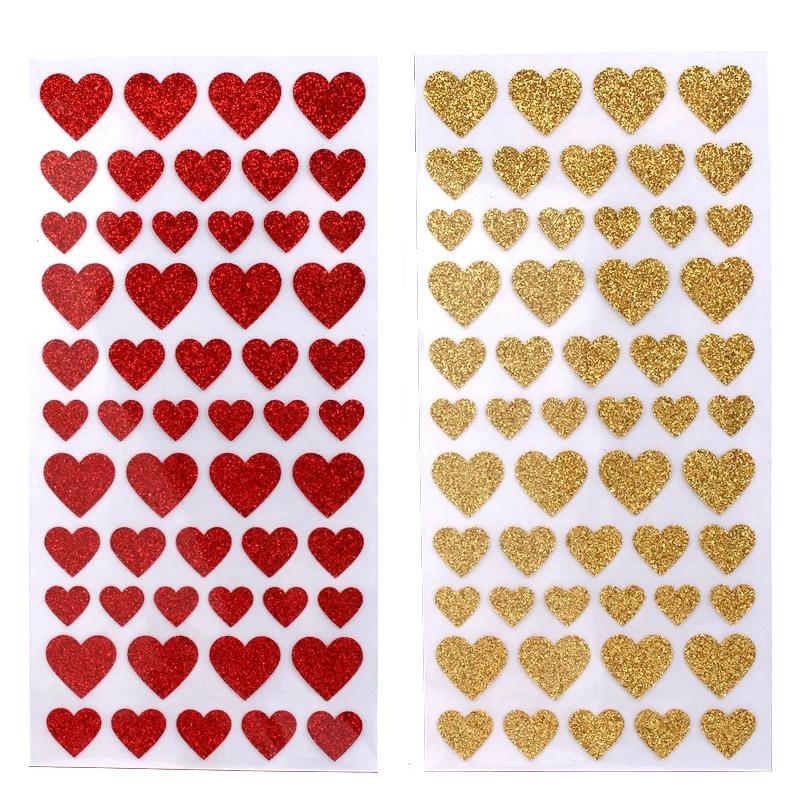 1pc Colorful Bronzing Star Sticker Gold Red Love Girl Handmade Dress Material Reward Sticker Scrapbooking Stickers Aesthetic