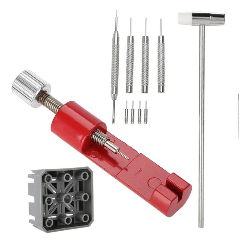 A95D-11Pcs Watch Link & Pin Remover Kits Metal Adjuster Adjustable Remover Watch Repair Tool Metal Strap Bracelet Accessorie