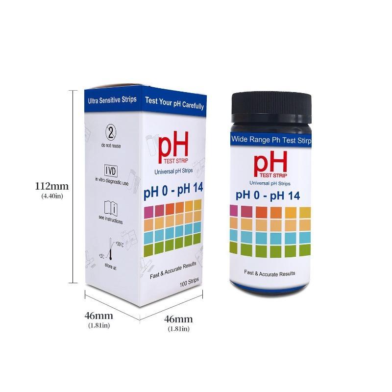 PH Test Strips 4.5‑9.0 Two‑Color Indicator Papers 100‑Count Pack Detect Liquid Acidity Alkalinity Level Multipurpose Household