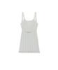 Mattengkim Open Back Ribbed Knit Dress In Light Gray