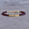Garnet Bracelet for Women Silver Beaded Bracelets for Women Red Garnet Handmade Bracelet Garnet Fashion Bracelet for Her Bridesmaid Gift
