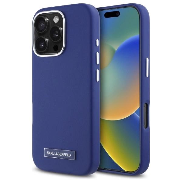 Karl Lagerfeld Klhmp16Xpgmsrpb Iphone 16 Pro Max 6.9 Niebieski/Blue Hardcase Fw Metal Plate Magsafe
