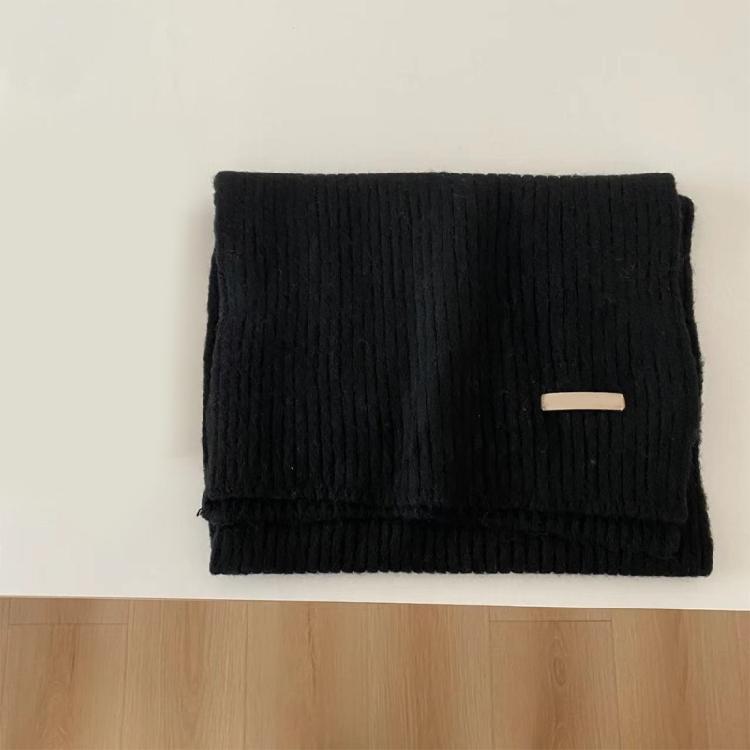 Versatiles Ladies' Knitted Scarf Lightweight Cold Weather Neckerchief Daily Wear for Men Women and Kids