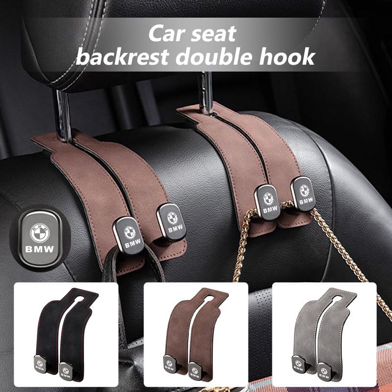 KQBU1 Metal Car Headrest Double Hook Backpack Double Hook Seat Hanger For BMW M3 M5 X3 E93 F10 F20 F30 F40 F15 F25 F26 F31 F49 F86