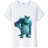 Kawaii Unisex Monsters, Inc. T-Shirt White TShirt Short Sleeve Tops James -P- Sullivan Funny Mr.Q Graphic Tees