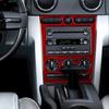 Red Carbon Fiber Central Console Frame Cover Trim For Ford Mustang 2005-09