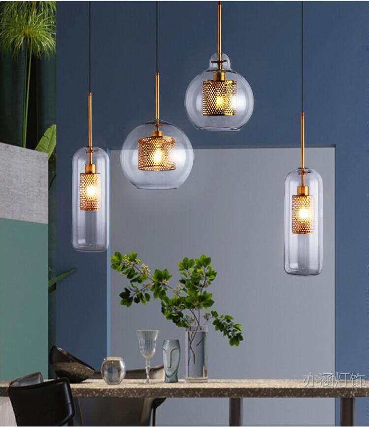 Nordic Modern Pendant Light – Minimalist Glass Fixture for Coffee Shops, Bedside, Bar Counters