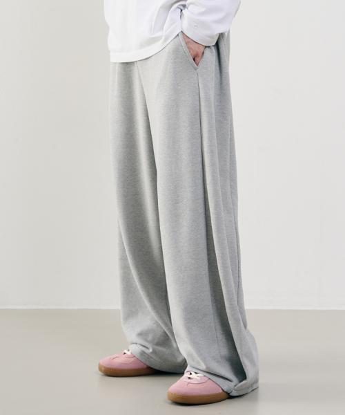 ARRAYED Comfy Inverted Pleated Sweatpants [Dark Gray]