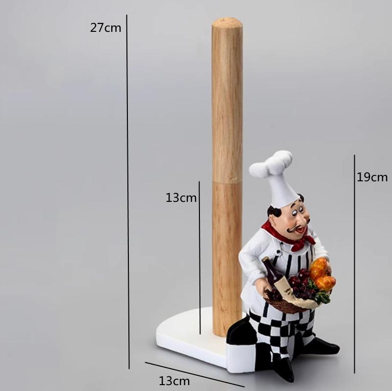 

Kitchen Tissue Storage Box, Creative Vertical Chef Sculpture Tissue Holder, Centerpiece of Dining Table, Household Tissue Box