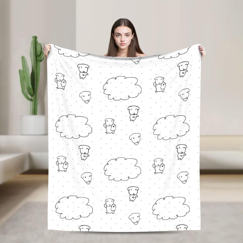 Cute GANADI Blanket  Soft Fashion Plush Throw Blanket For Couch Bed Camping Flannel Bedspread Bed Cover