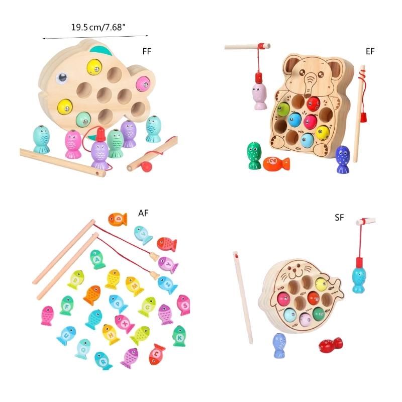 Magnetisches Angelspielzeug für Kinder Holz-Puzzle-Brettspielspielzeug Lernspielzeug Eltern-Kind-Handgeschicklichkeits-Aktivitätsspielzeug