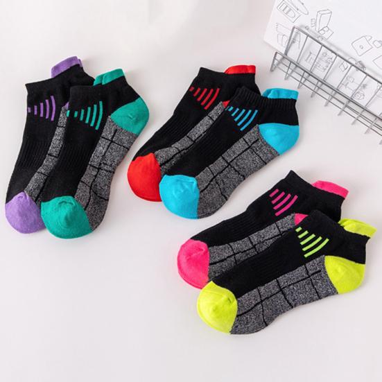 5 Pairs Men's Cotton Ankle Socks Athletic Cushioned Performance Socks Moisture Wicking Breathable Running Socks