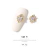 2pieces 3D Metal Zircon Nail Art Jewelry Japanese Nail Decorations Top Quality Zircon Crystal Manicure Zircon Diamond Charms