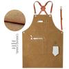 Waterproof, Oil-Proof Canvas Apron for Art, Painting, or Coffee Shop Wear-Resistant Custom Work Uniform.