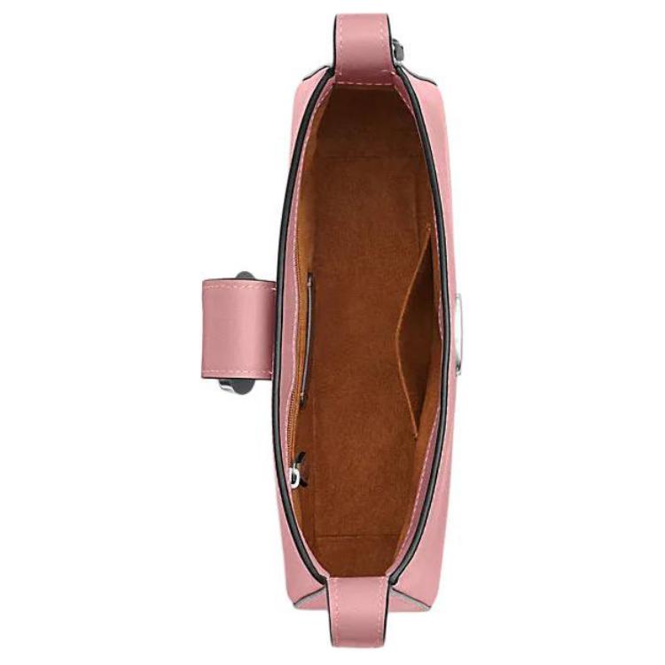 COACH Eliza Cow Leather Crescent Bag, One Shoulder Handbag Medium Women's Authentic Pink CP004-SVOUS