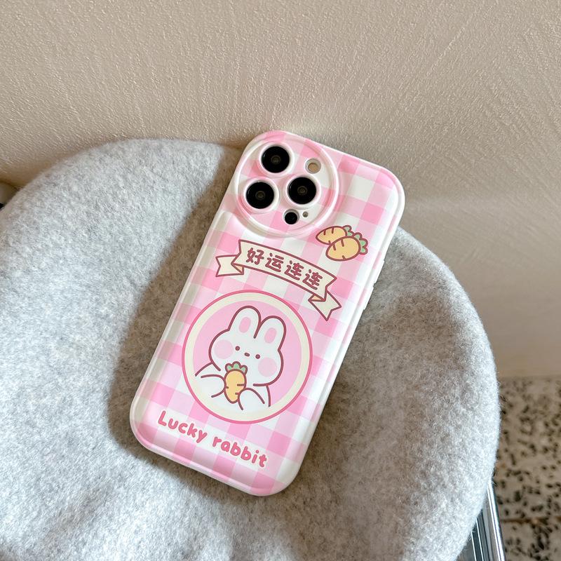 Zhitai Rabbit iPhone 15 Pro Case Compatible with iPhone 14/Huawei P40 - New Cartoon Design with Air Cushion Shell