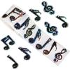 500pcs/1roll Creative Laser Black Shiny Musical Note Reward Decals Decoration Irregular Stickers DIY Craft Scrapbooking Stickers