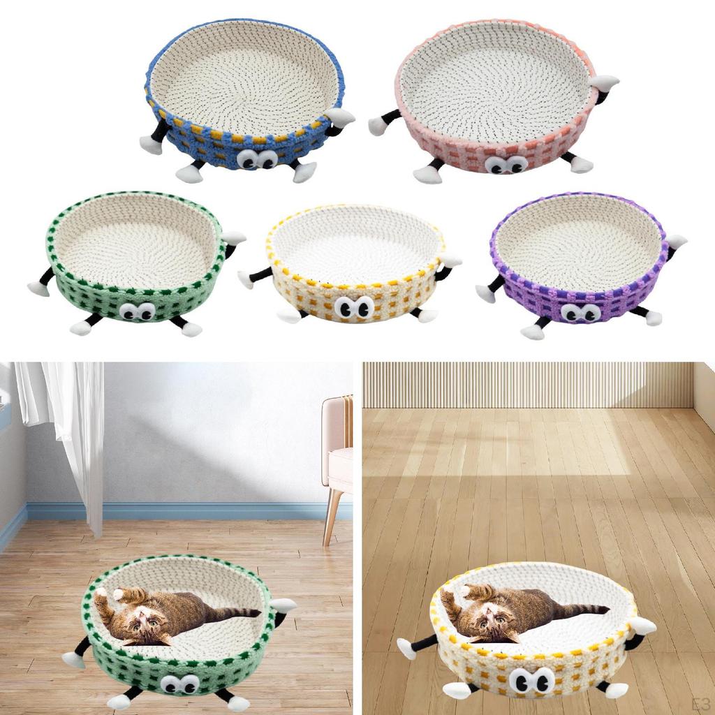 Braided Cat House, Sleeping Bed, Furniture Protector, Hand-Woven Scratching Post, Pet House for