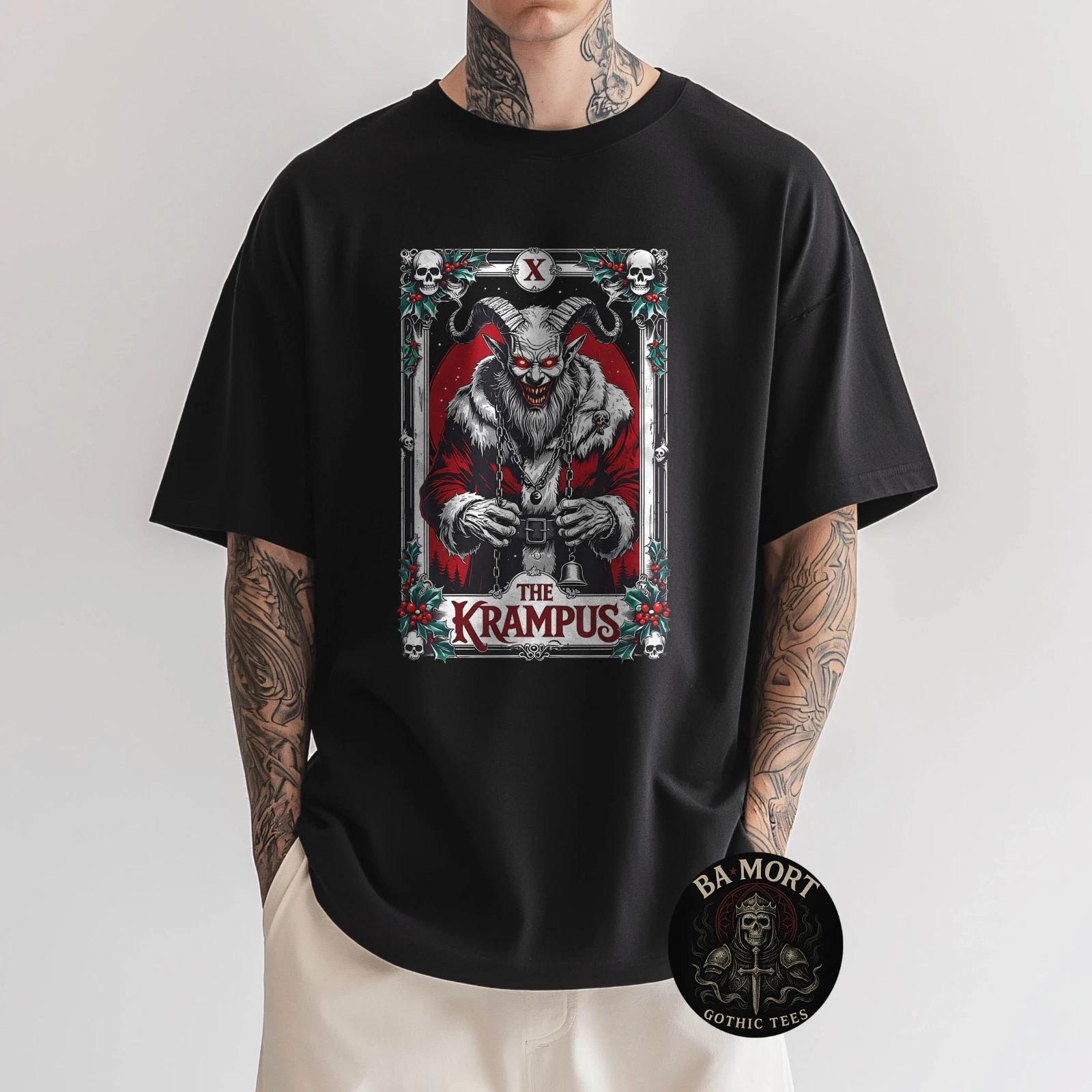 The Krampus Tarot Card Gothic Christmas T-Shirt M