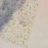 Charming Petal Flower Colorful Wildflowers Daisy Leaves 5D Relief Self Adhesive Nail Art Sticker Decoration Manicure Decal DIY