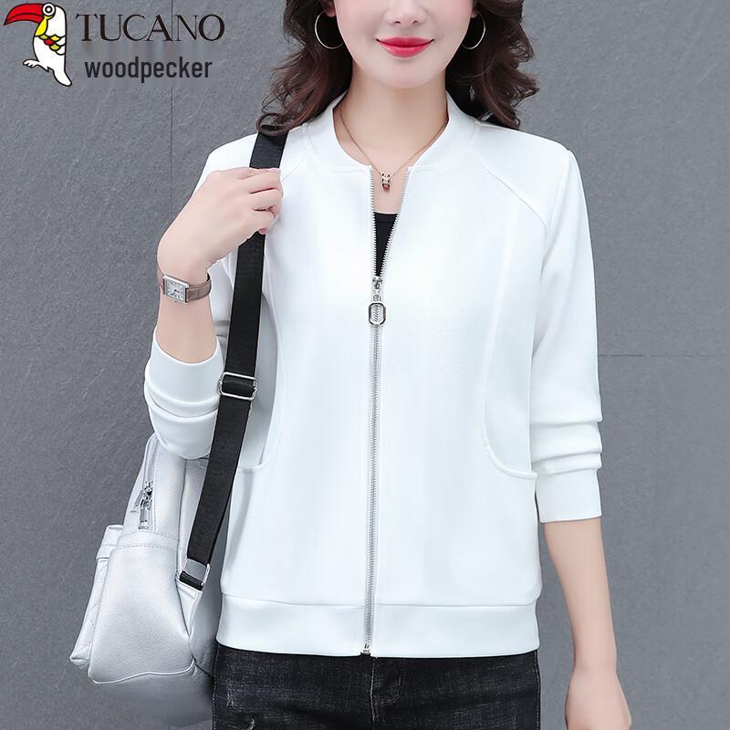 Woodpecker Women's Casual Lightweight Baseball Jacket for Spring/Autumn