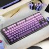 134Keys Japanese Keycaps Gradient Purple PBT Keycaps MOA Profile 5 Side Dye Sublimation DIY Keyboard Key Cap for Cherry Gateron MX Switches Mechanical