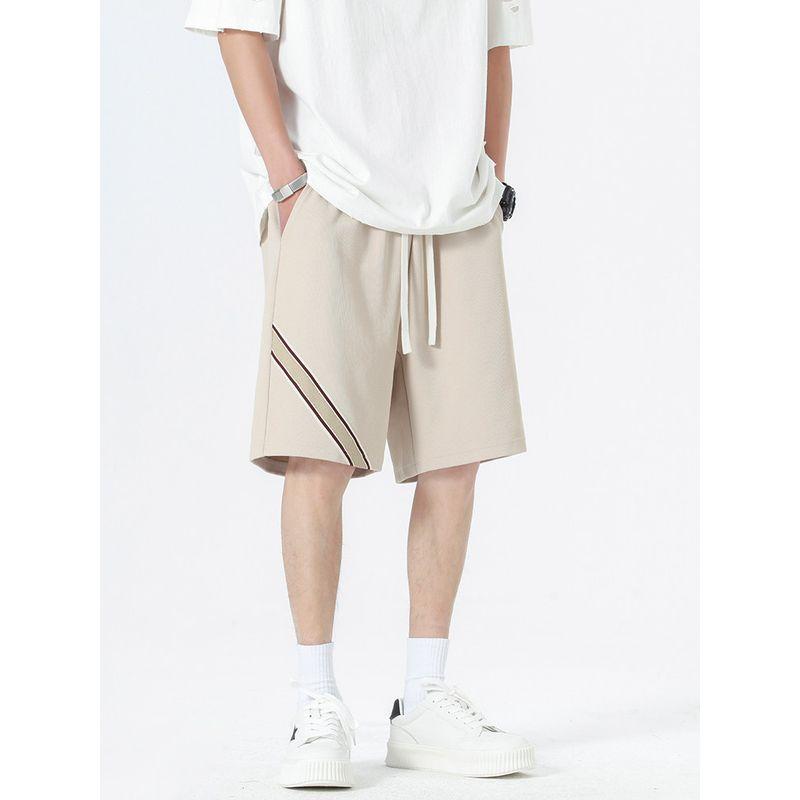 Wassup Diagonal Stripe Sports Shorts for Men, New Summer Style, Trendy and Versatile, Couple's Five-Point American Casual Sweatpants