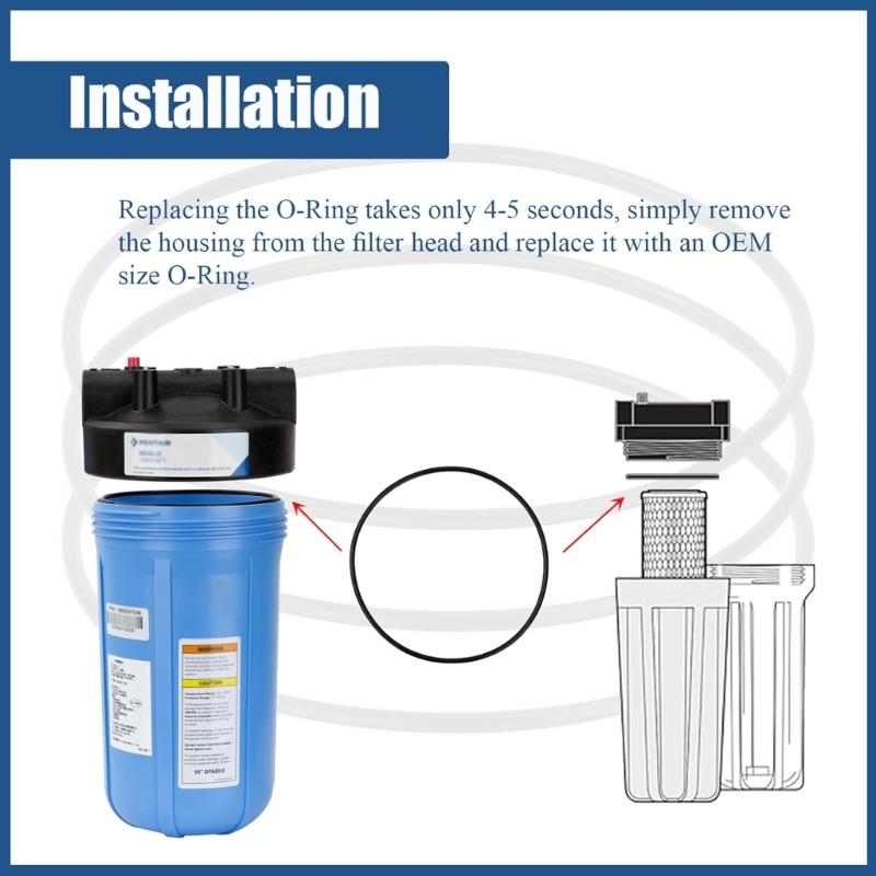 10 Count Rubber O-Rings For Standard Size Water Filter Housings Replacement Accessory For Housing Parts