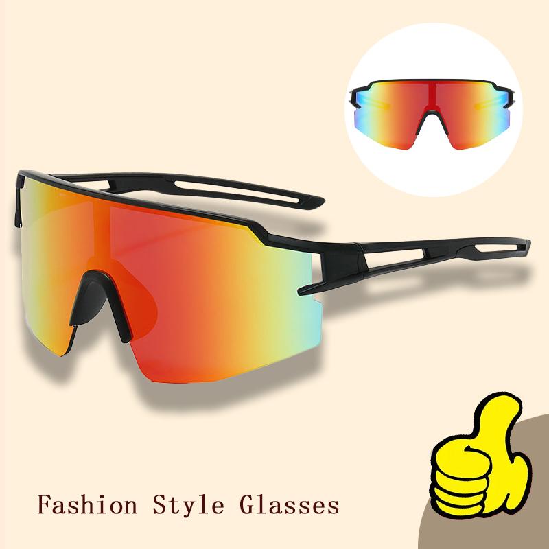 New Fashionable Sports Glasses, Trendy Colorful Cycling Glasses, One-Piece Sunglasses, Outdoor Sunglasses