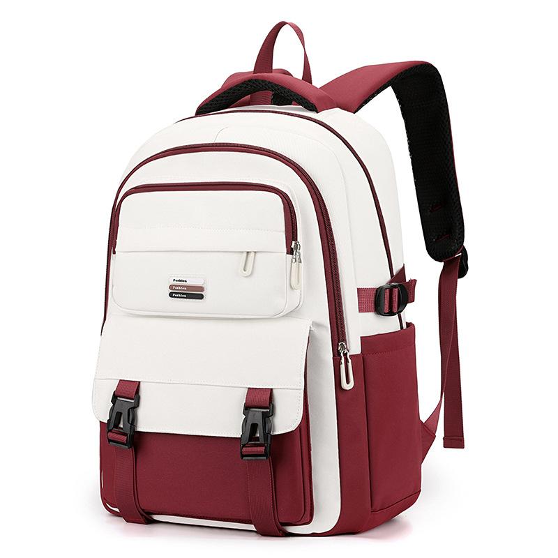 School bag Female primary school students grade 3 to 6 large-capacity backpack Strong and durable Middle school student contrasting color backpack