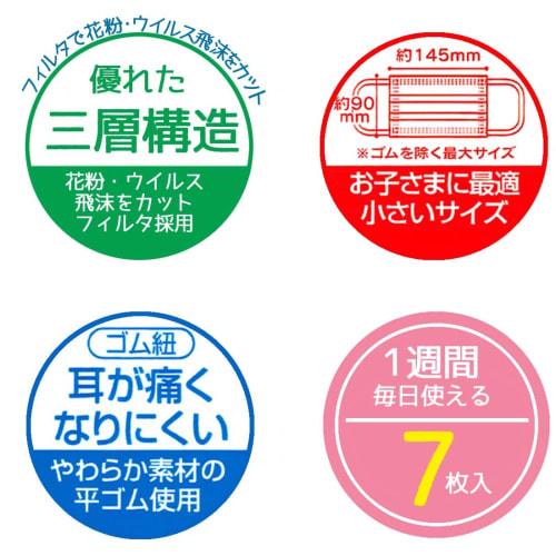 Skater Non-woven Mask 7 Pieces Children's Three Layer Structure Tomica 23 MSKP3N-A