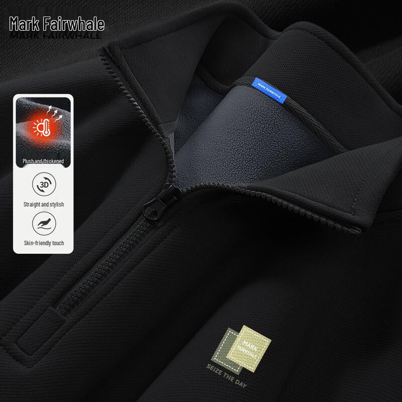 Mark Fairwhale Men's Fleece-Lined Stand-Collar Half-Zip Sweatshirt