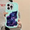 Case for iPhone 16 Pro Max XR 17 Air 15 Plus 8 13 11 12 14 Soft Phone Cover Black Cat Starry Night