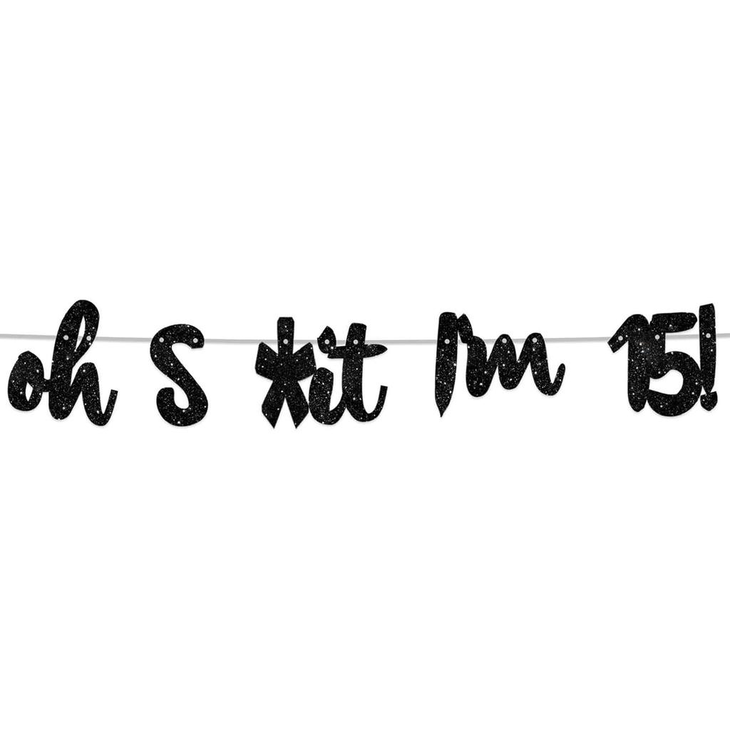 Oh I’m 30! Banner Backdrop Glitter Black Hallo Thirty Cheers to 30 Years Old Theme Decor for Man Woman Happy 30th Birthday Party Photo Studio Prop