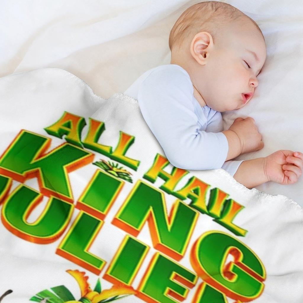 Lang leve koning Julien cadeau voor fans Lang leve koning Julien karmozijnrode Plaid Lichte Warme Deken voor Reizen Kamperen