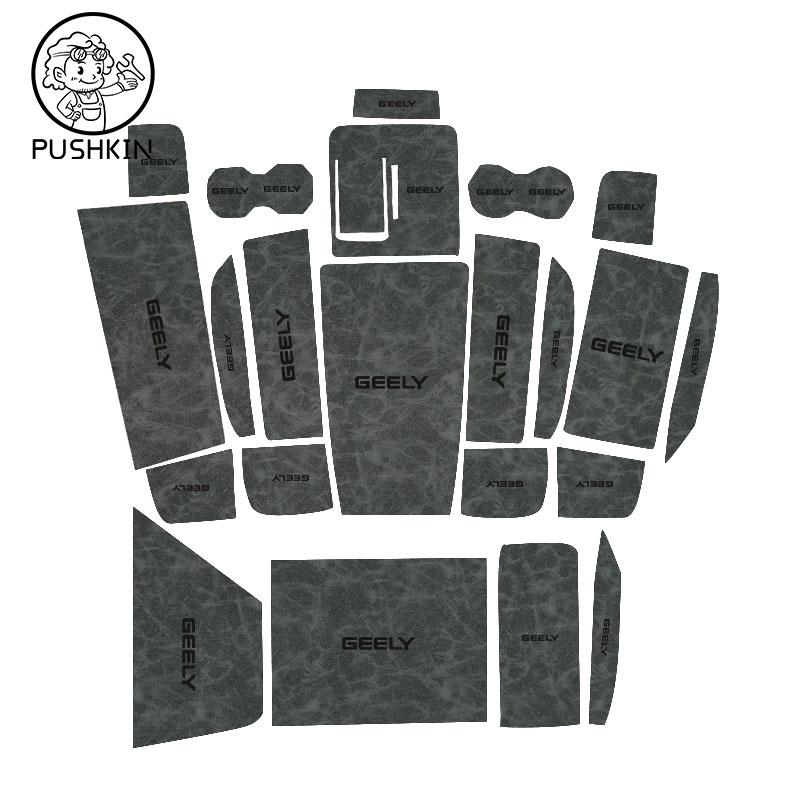 For Geely EX5 Galaxy E5 Rubber Mat Door Groove for EX5 Anti-slip Cup Cushion Gate Slot Coaster Dust-proof Car Accessories
