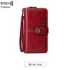 Portafoglio da donna di alta qualità Portafogli in pelle antifurto RFID per donna Porta carte da donna con cerniera lunga Pochette da donna grande