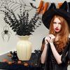 Halloween Simulation Schwarzer Eukalyptus Zweig Künstlicher Blumenstrauß Thanksgiving Plastik Eukalyptus Stiele Party Tischdekoration