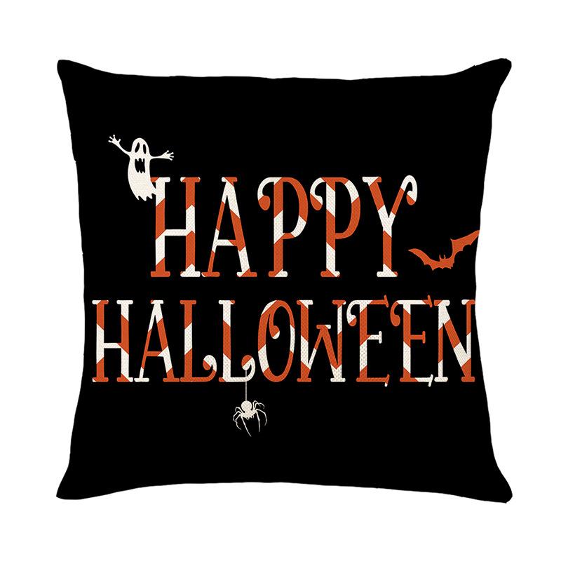 

Чехол для подушки с тыквой на Хэллоуин, чехол для дивана, льняная наволочка с принтом для спальни 45*45cm JYM476-4