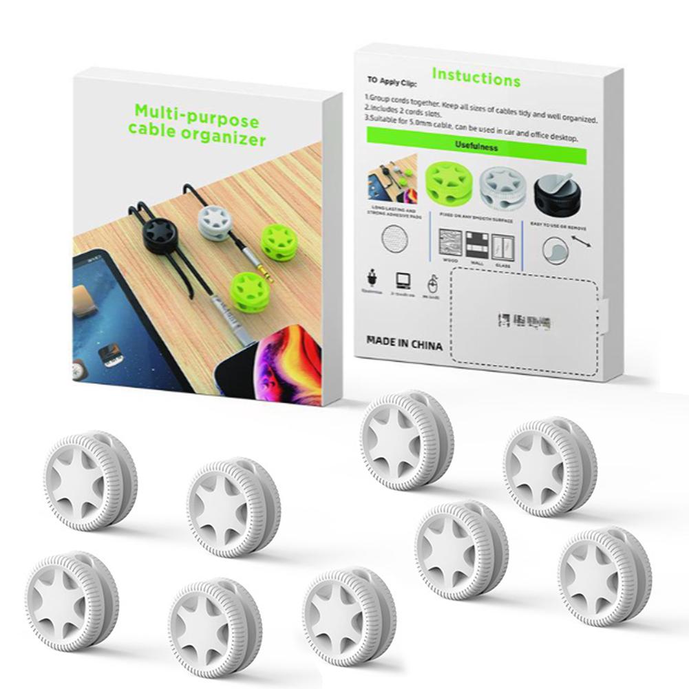 1/3/6Pcs Magnetic Cable Clip Cable Holder Adhesive Wire Keeper Cord Cable Organizer for Home Office Under Desk Management