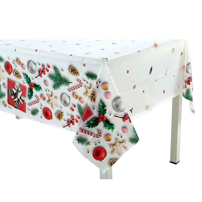 Halloween PEVA Disposable Rectangular Tablecloth for Parties and Desserts