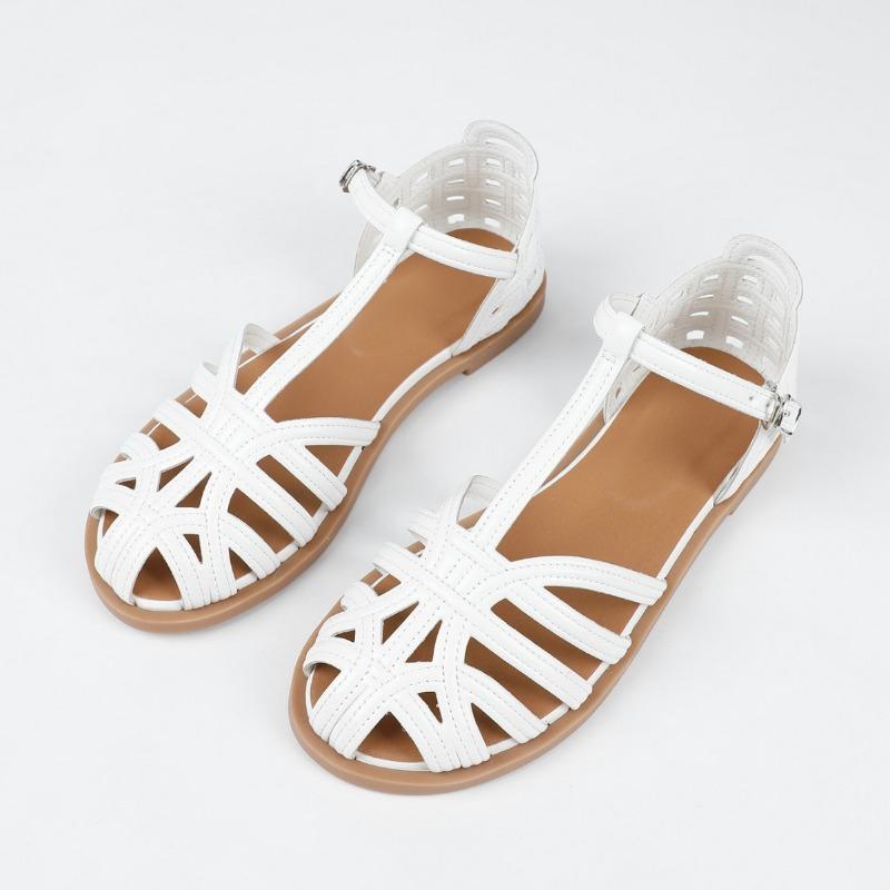 Women S Flat Roman Sandals Summer Breathable Hollow Out Vintage Style