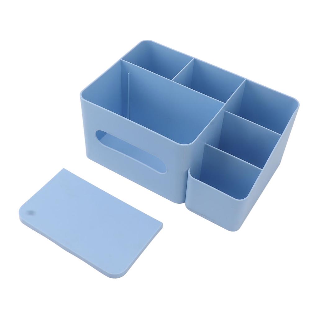 Tissue Box Organizer with Lid Plastic Exquisite Smooth Surface Tissue Desk Organizer for Home