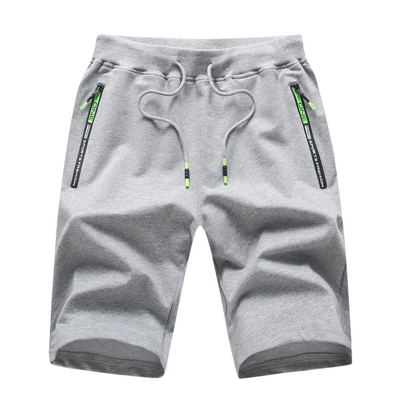 Men's Summer Cotton Knit Bermuda Shorts: Teen Sports Pants with Elastic Waistband for Beach & Casual Wear