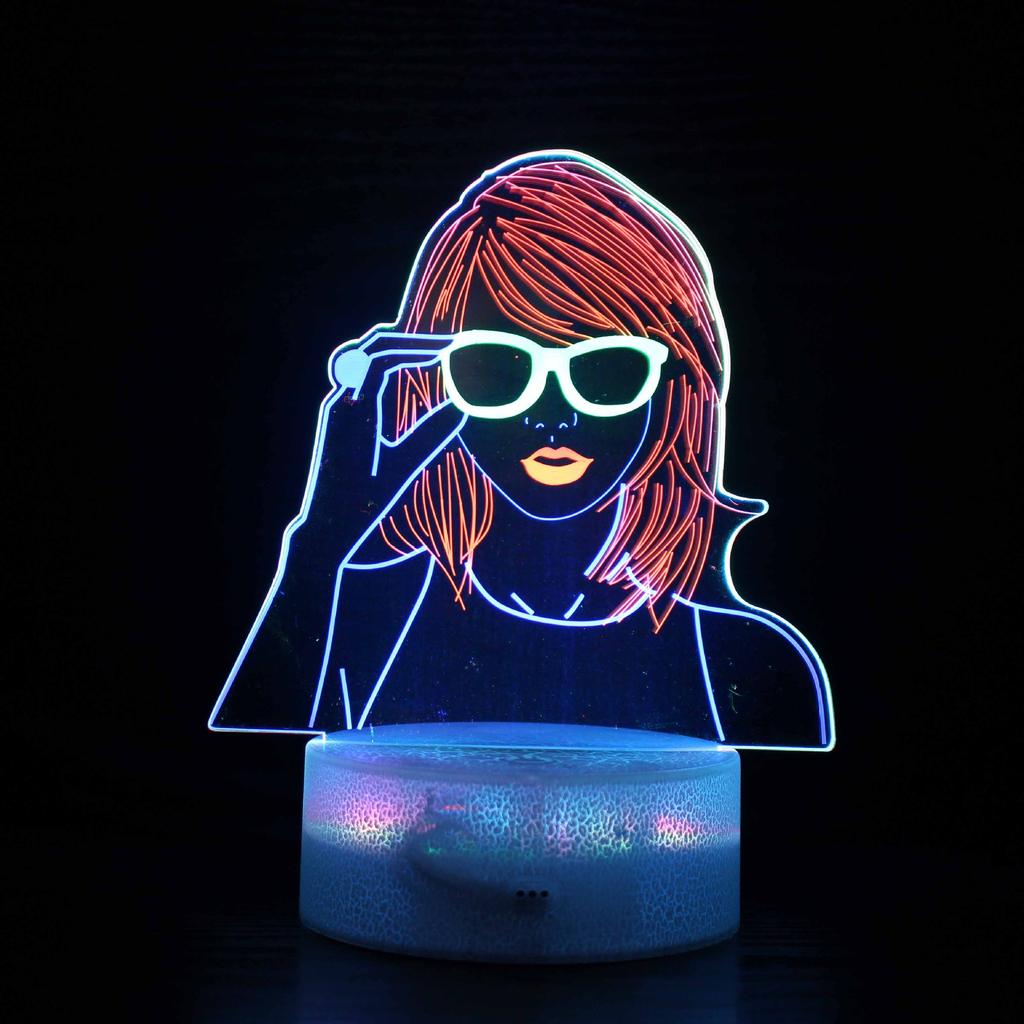Music Taylor Guitar Music Note Earphones Series Ambient Light Usb Colorful Rgb Night Light Small Desk Lamp
