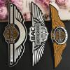 Harley Metal Car Logo 3D Three-dimensional Body Sticker, Scratch Sticker, Fuel Tank Cover Car Modification Sticker Aluminum Label, Side Label